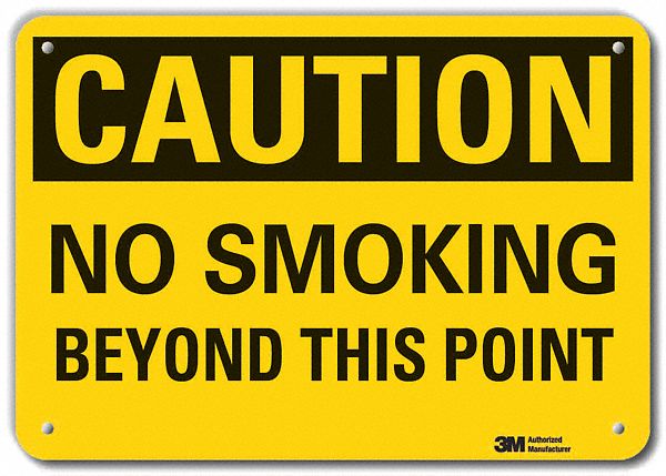 Caution Sign 7 in x 10 in Plastic