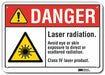 Rflct Laser Area Dangr Sign 10x14in Alum
