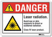 Laser Area Danger Rflctv Label 10inx14in