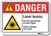 Laser Sign 7 in x 10 in Aluminum