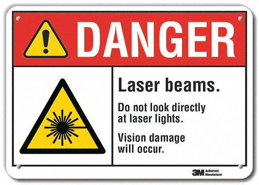 Laser Sign 7 in x 10 in Aluminum