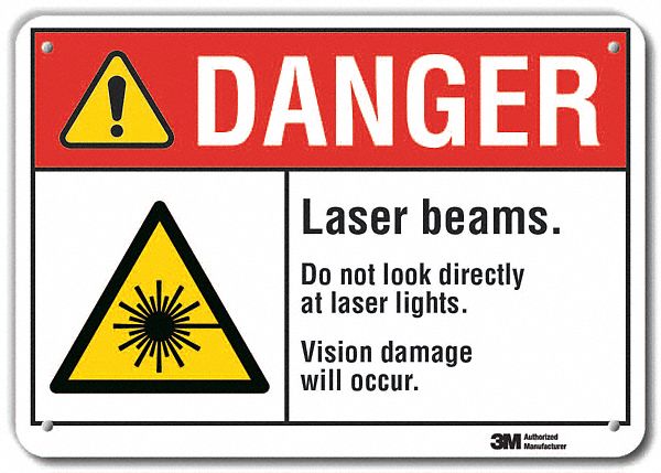 Laser Sign 7 in x 10 in Aluminum