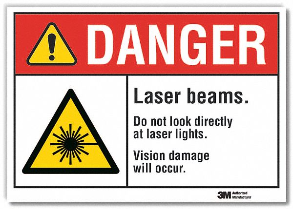 Laser Area Danger Rflctv Label 3.5inx5in