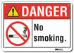 Rflctv No Smoking Dangr Sign 10x14in Alu