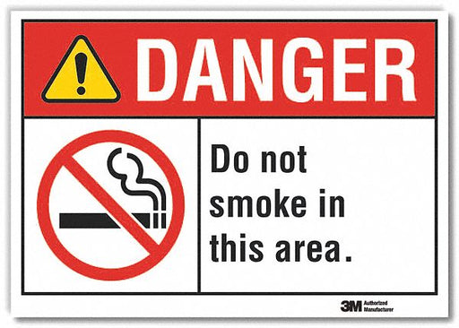 Danger Sign 7 in x 10 in Non-PVC Polymer