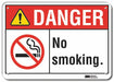 Rflctv No Smoking Dangr Sign 10x14in Alu