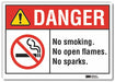 Danger Sign 7 inx10 in Non-PVC Polymer