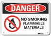 Rflct No Smoking Danger Sign 7x10in Alum