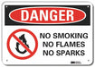 No Smoking Sign 7 in x 10 in Aluminum