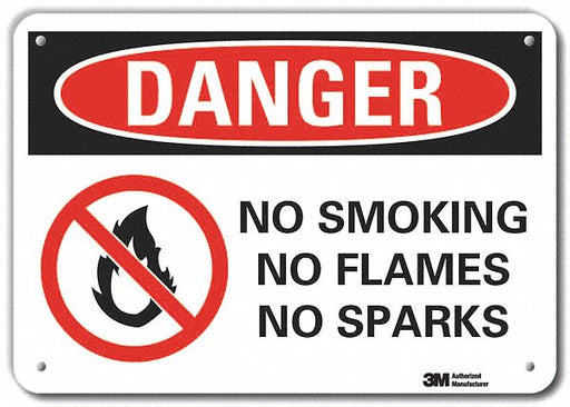 No Smoking Sign 7 in x 10 in Aluminum
