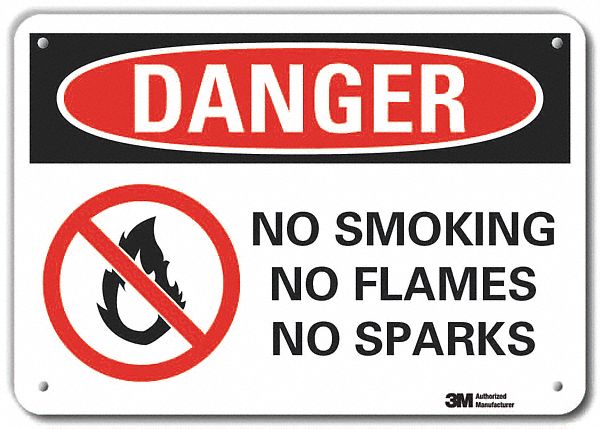 No Smoking Sign 7 in x 10 in Aluminum
