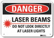 Laser Sign 7 in x 10 in Aluminum