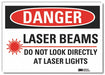 Laser Area Danger Rflctv Label 5inx7in