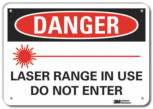 Laser Sign 7 in x 10 in Aluminum