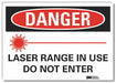 Laser Area Danger Rflct Label 7inx10in