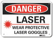 Laser Sign 7 in x 10 in Aluminum