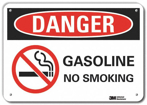 Rflct Gasoline Danger Sign 7x10in Alum