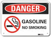 Rflct Gasoline Danger Sign 10x14in Alum