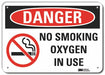 Rflctv No Smoking Dangr Sign 10x14in Alu