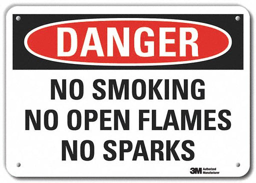 No Smoking Sign 7 in x 10 in Aluminum