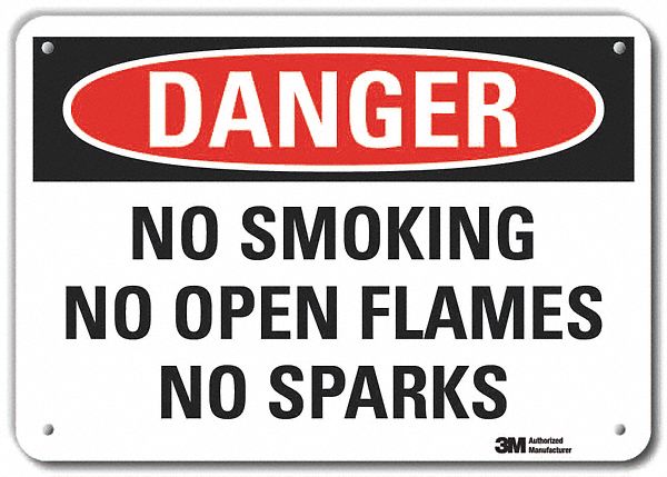 No Smoking Sign 7 in x 10 in Aluminum