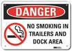 Rflctv No Smoking Dangr Sign 10x14in Alu
