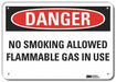 Rflct No Smoking Dangr Sign 10x14in Alum