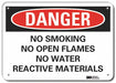 Rflct No Smoking Danger Sign 7x10in Alum