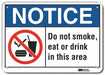 No Smoking Sign 7 in x 10 in Aluminum