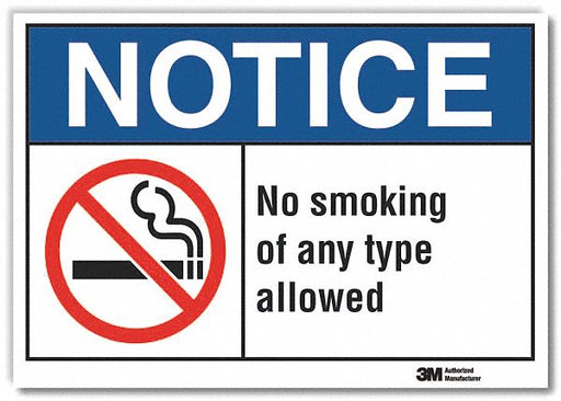 Notice Sign 10in x 14in Non-PVC Polymer