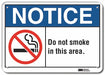 No Smoking Sign 7 in x 10 in Aluminum