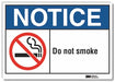 No Smoking Notice Rflct Label 5inx7in