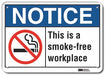 No Smoking Sign 7 in x 10 in Aluminum