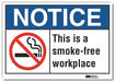 No Smoking Notice Rflctv Label 7inx10in