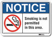 Rflct No Smoking Notice Sign 7x10in Alum