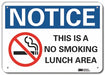 Rflctv No Smoking Note Sign 10x14in Alum
