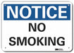 Rflctv No Smoking Note Sign 10x14in Alum