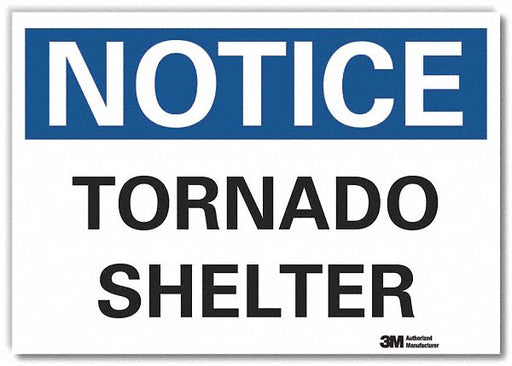 Notice Sign 7 in x 10 in Non-PVC Polymer