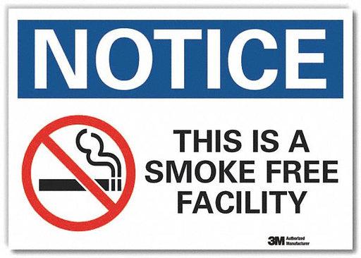 Notice Sign 7 in x 10 in Non-PVC Polymer