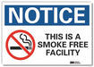 No Smoking Notice Rflctv Label 3.5inx5in