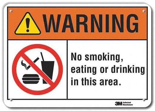 Rflct No Smoking Warn Sign 7x10in Alum