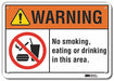 Rflctv No Smoking Warn Sign 10x14in Alum