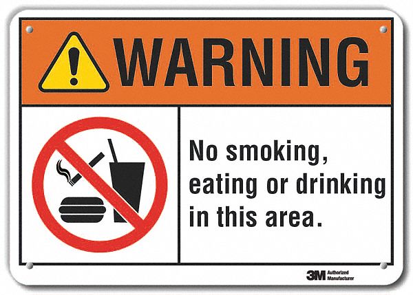 Rflctv No Smoking Warn Sign 10x14in Alum