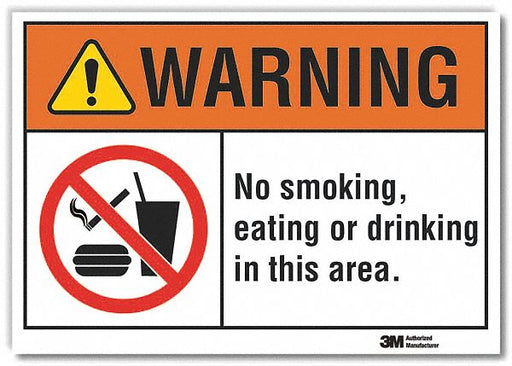 Warning Sign 7in x 10in Non-PVC Polymer