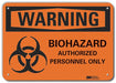 Rflctv Biohazard Warn Sign 10x14in Alum