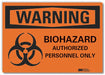 Warning Sign 7inx10in Non-PVC Polymer