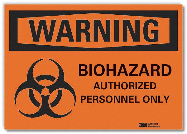 Warning Sign 7inx10in Non-PVC Polymer