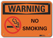 Rflctv No Smoking Warn Sign 10x14in Alum