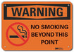 Rflctv No Smoking Warn Sign 10x14in Alum