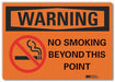 No Smoking Warning Rflct Label 3.5x5in